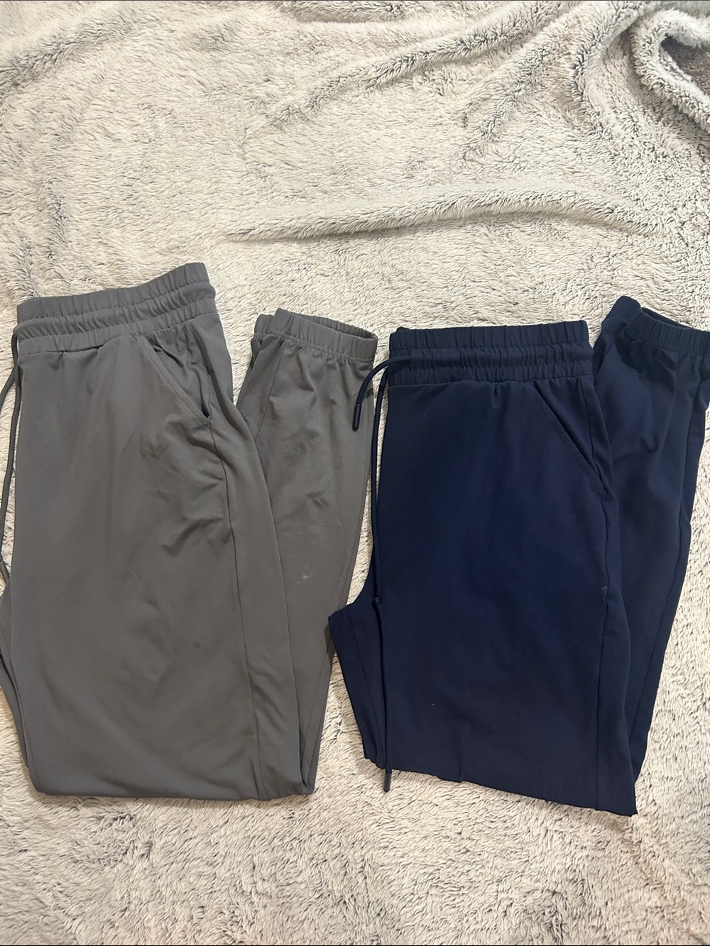 Pair of women’s Drawstring Active Joggers - Gray and Navy